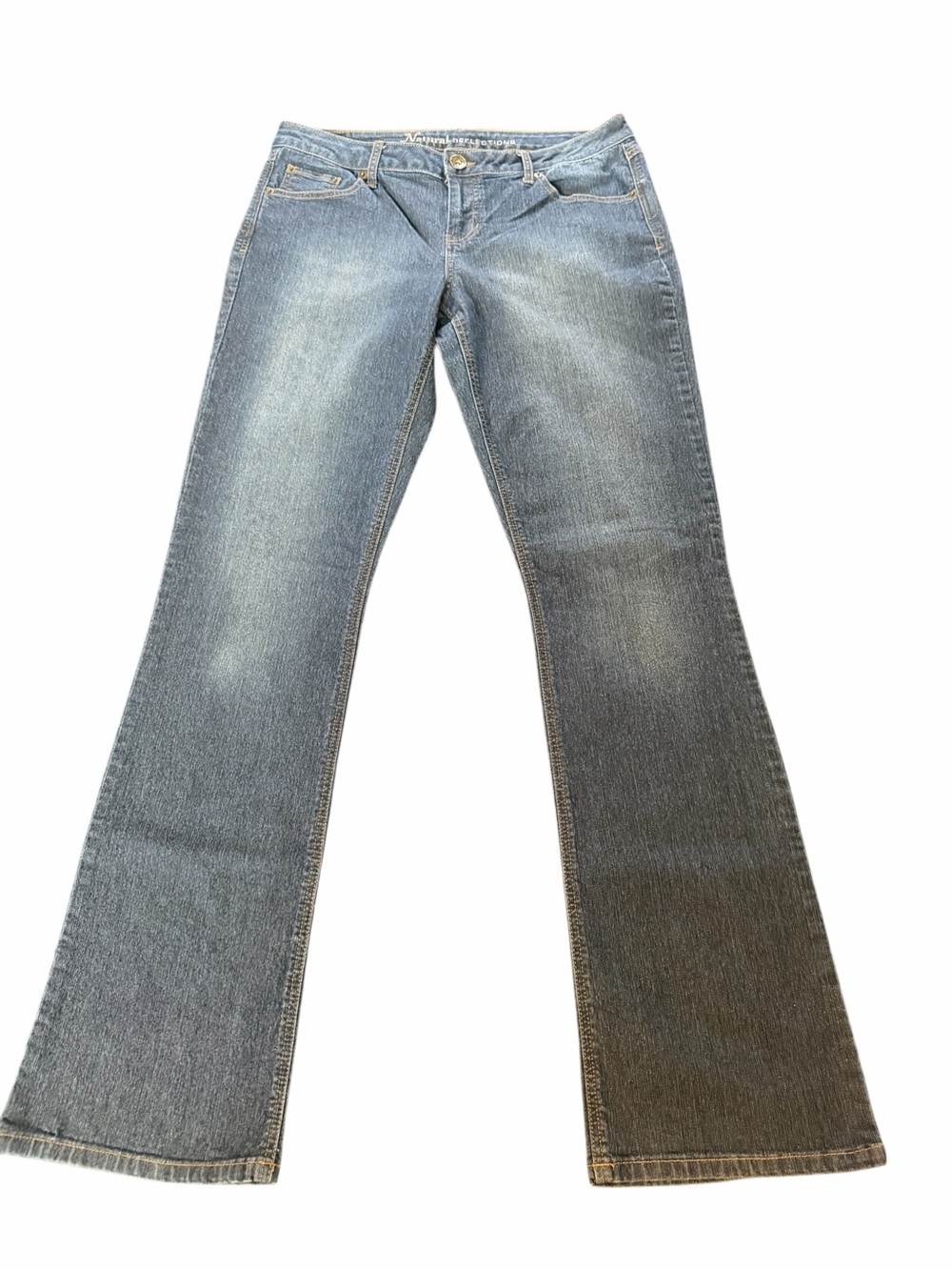 Natural Reflections Bootcut Jeans Women’s 10 Tall Medium Wash Stretch Denim